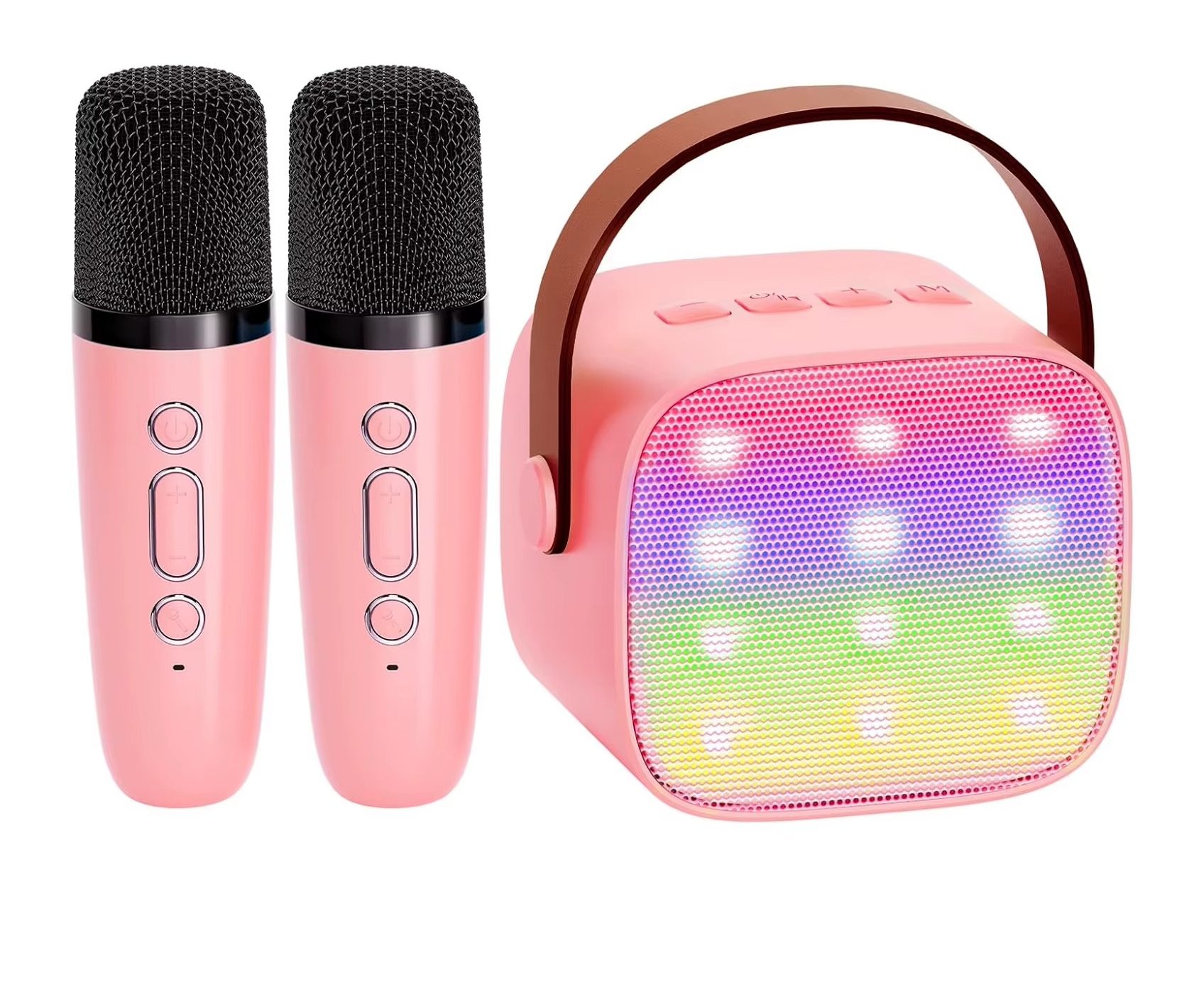 Karaoke speaker with microphone